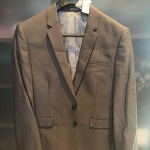 Express Suit Jacket Charcoal BNWT Extra Slim 38S
